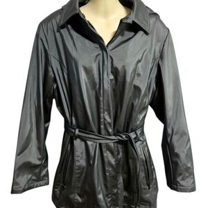 Women's Charcoal Belted Trench Coat